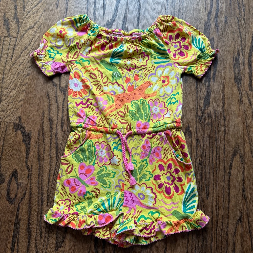 Boden Vibrant Yellow Floral Romper